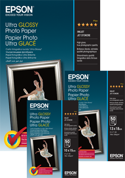 Papier Photo Epson Ultra glacé 300g/m² - 20 feuilles 10x15 cm à prix bas