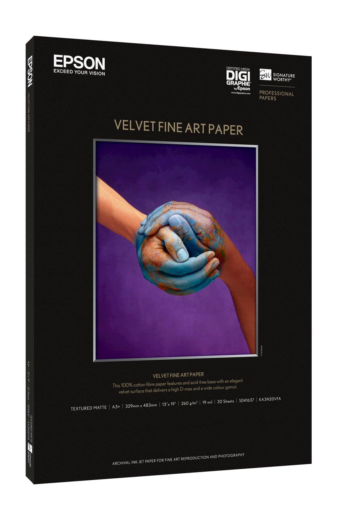 Velvet Fine Art Paper, A3+, 260g/m2, 20 Sheet | Paper and Media 