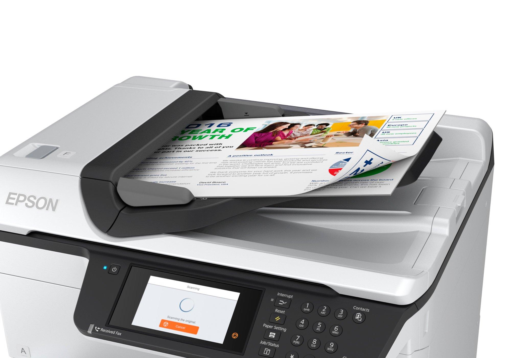 IMPRESORA EPSON WF-C878R MULTIFUNCIONAL A3 COLOR WiFi (C11CH60301) DUPLEX