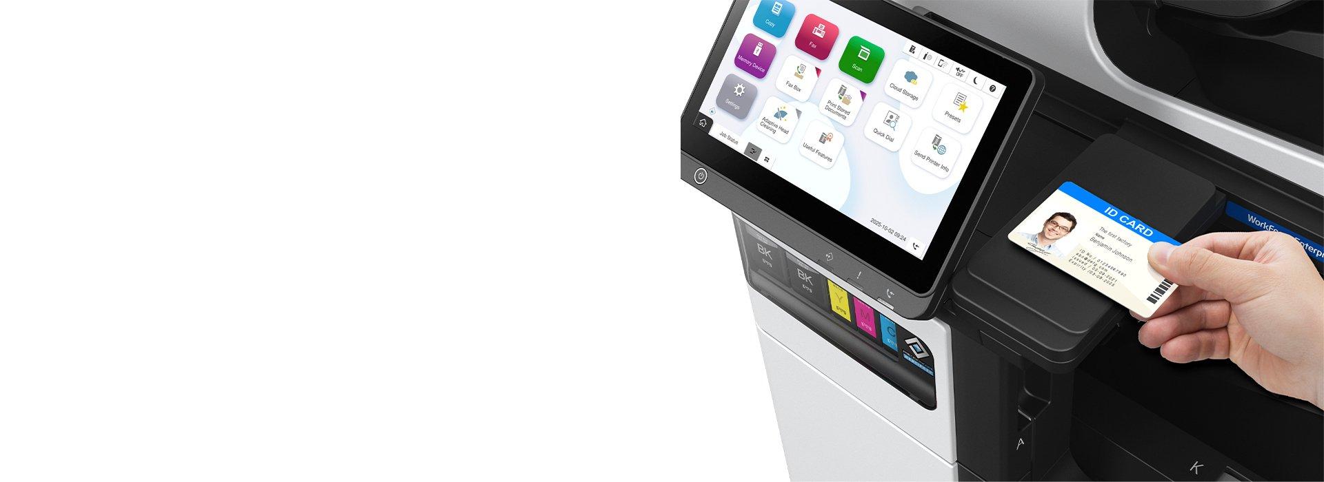 The Epson Workforce Enterprise touch screen interface