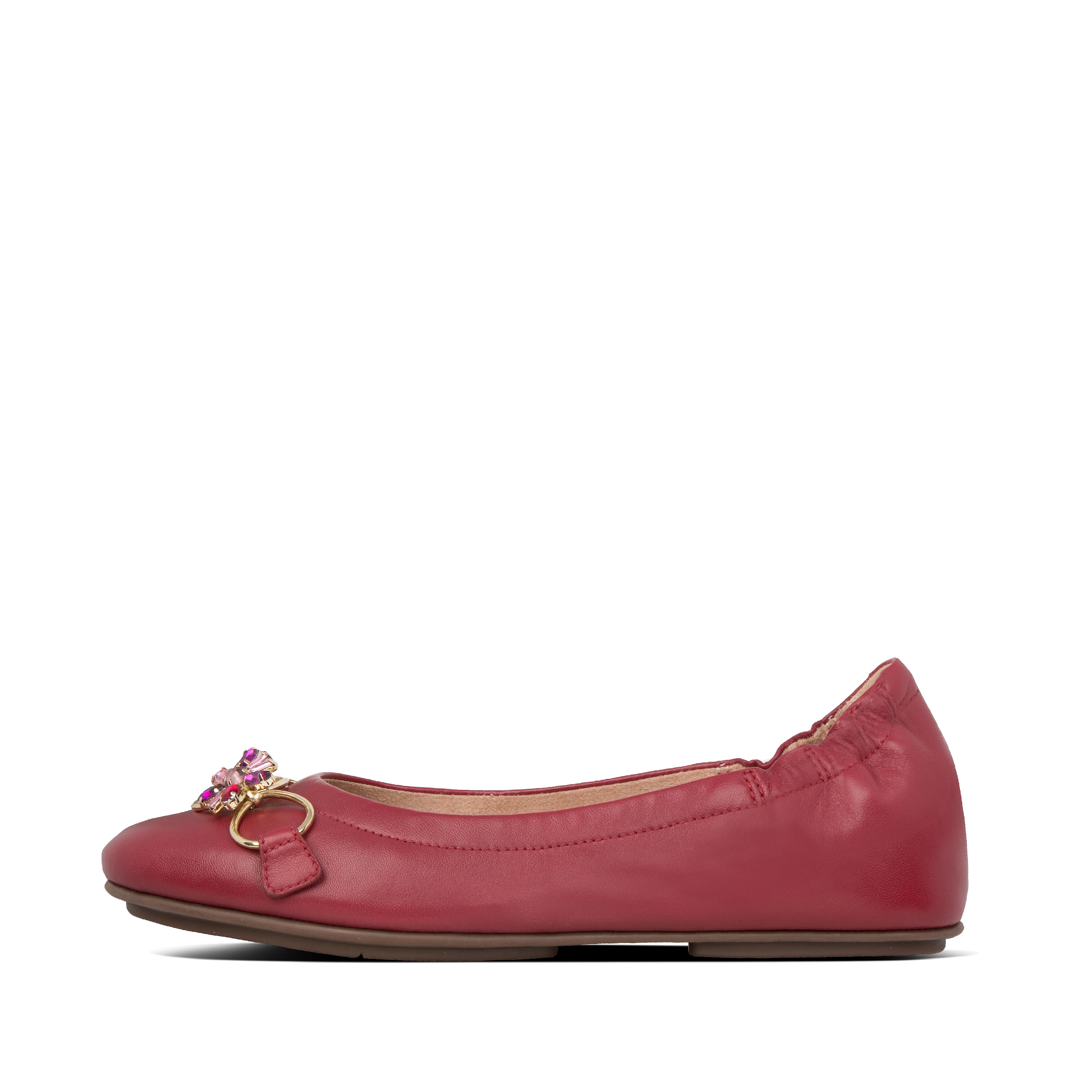 dark red flat shoes