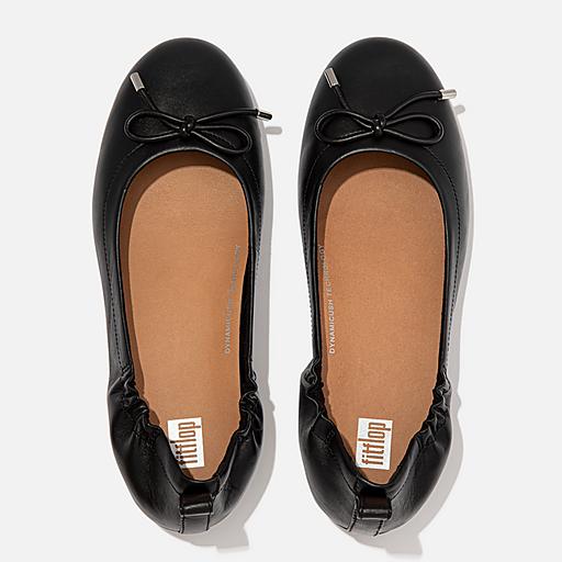 Leather ballerina pumps best sale