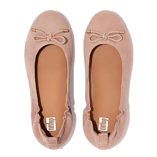 Women's Allegro Bow Suede Ballet Pumps | FitFlop US