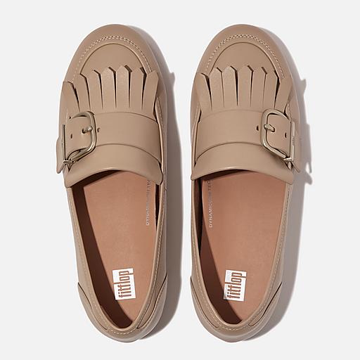 ALLEGRO フリンジ バックル レザーローファー｜fitflop(フィット