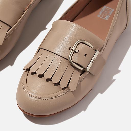 ALLEGRO フリンジ バックル レザーローファー｜fitflop(フィット