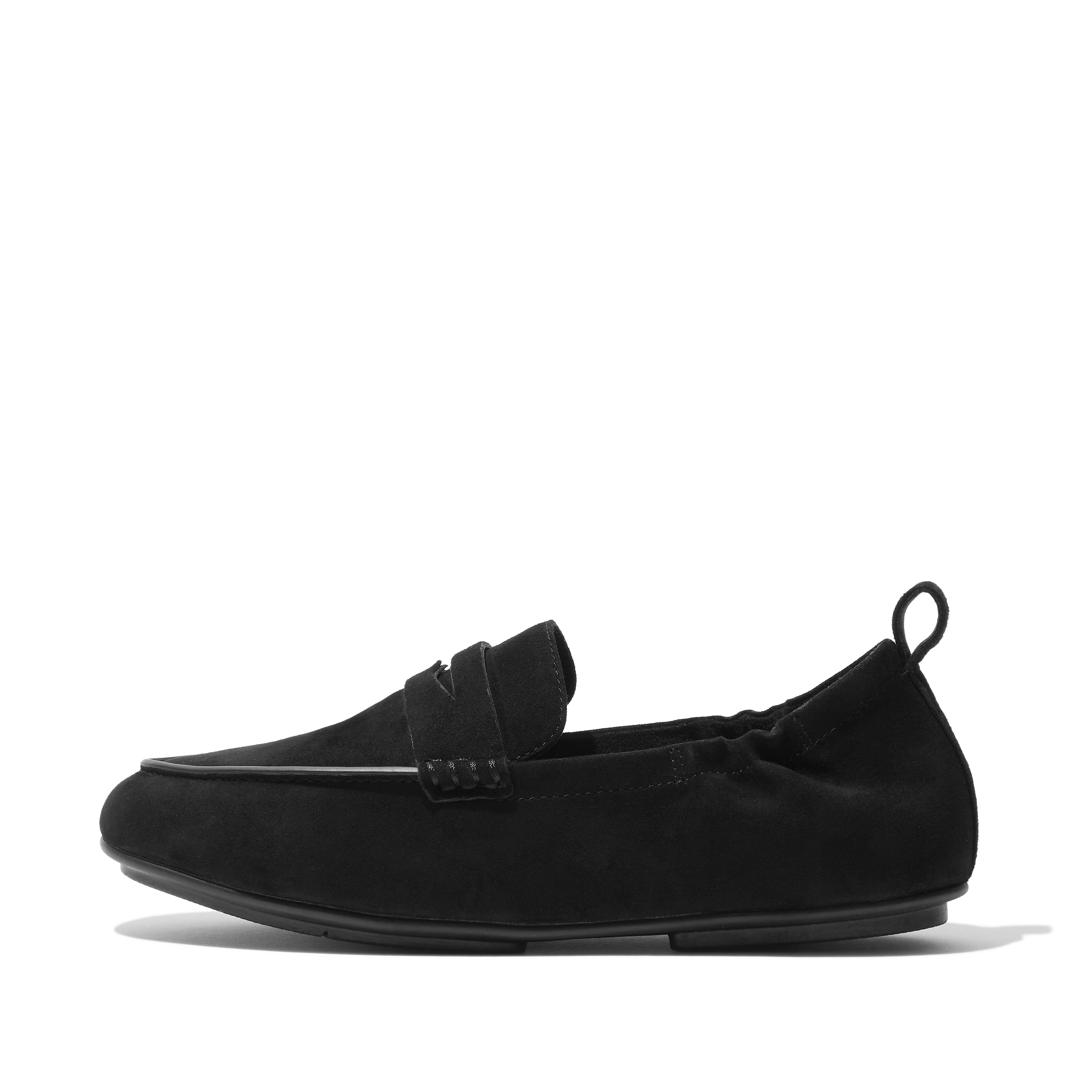 Fitflop Suede Penny Loafers,All Black
