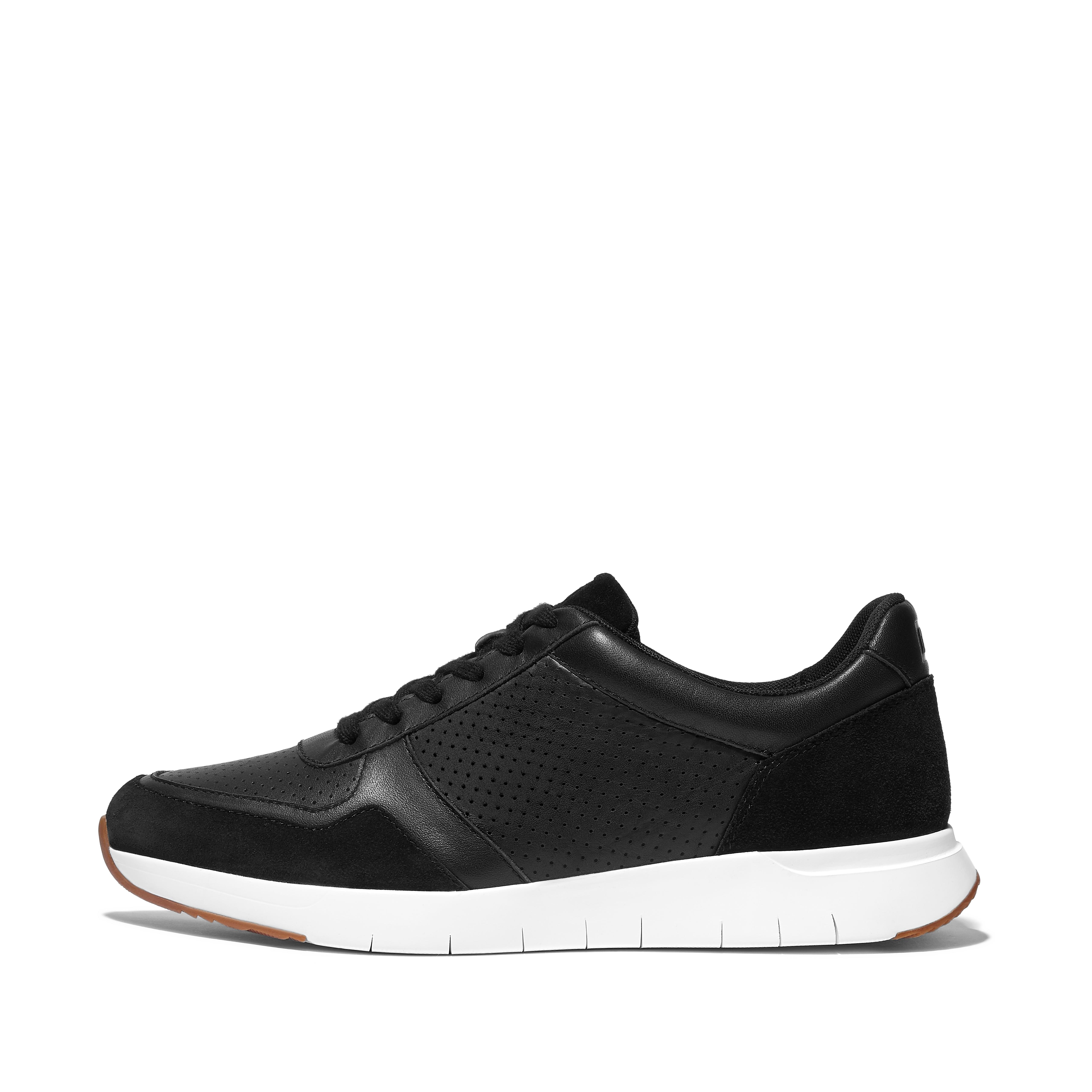 핏플랍 스니커즈 핏플랍 Fitflop Leather-Mix Sneakers,Black