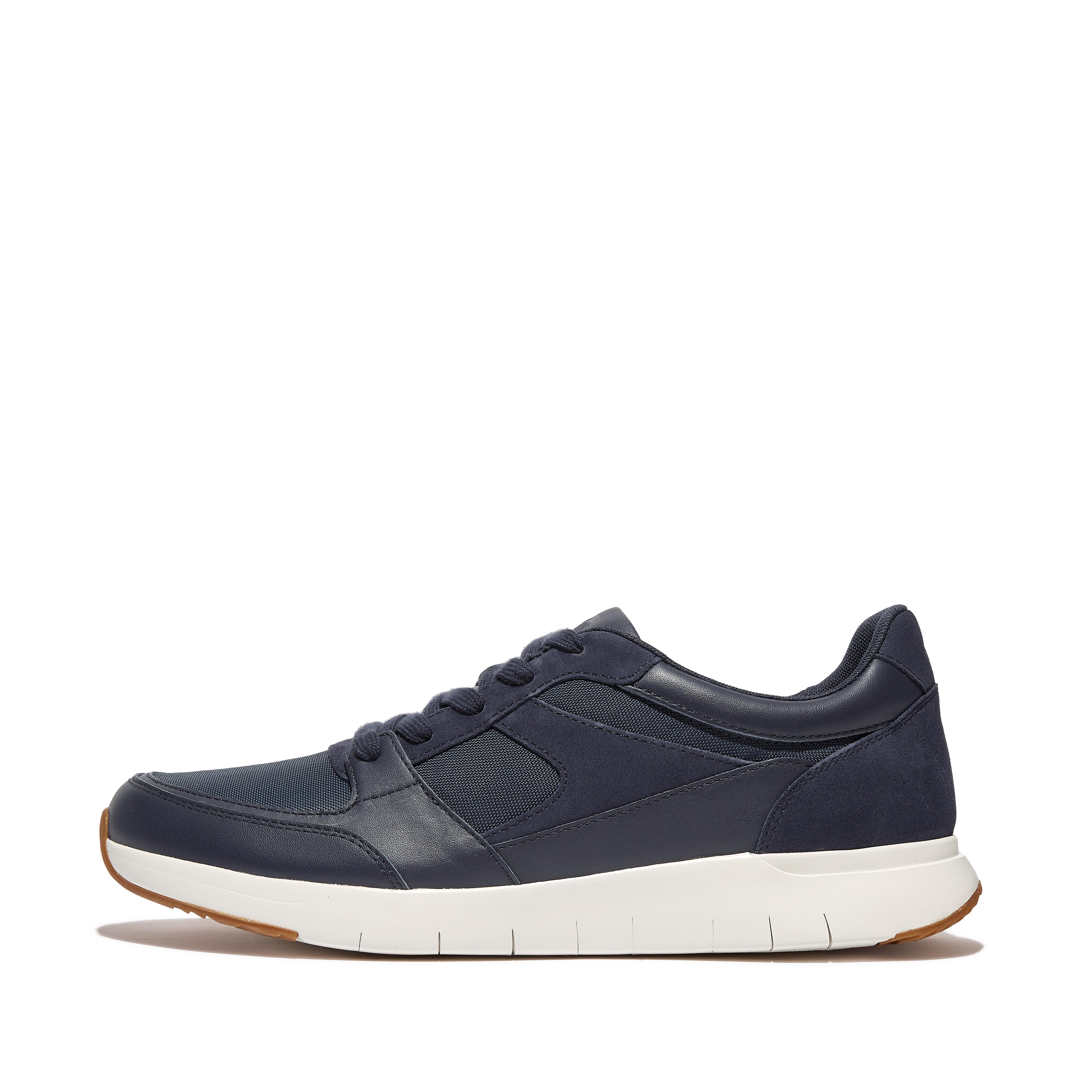 ANATOMIFLEX Mens Material-Mix Panel Trainers Leather, Outlet