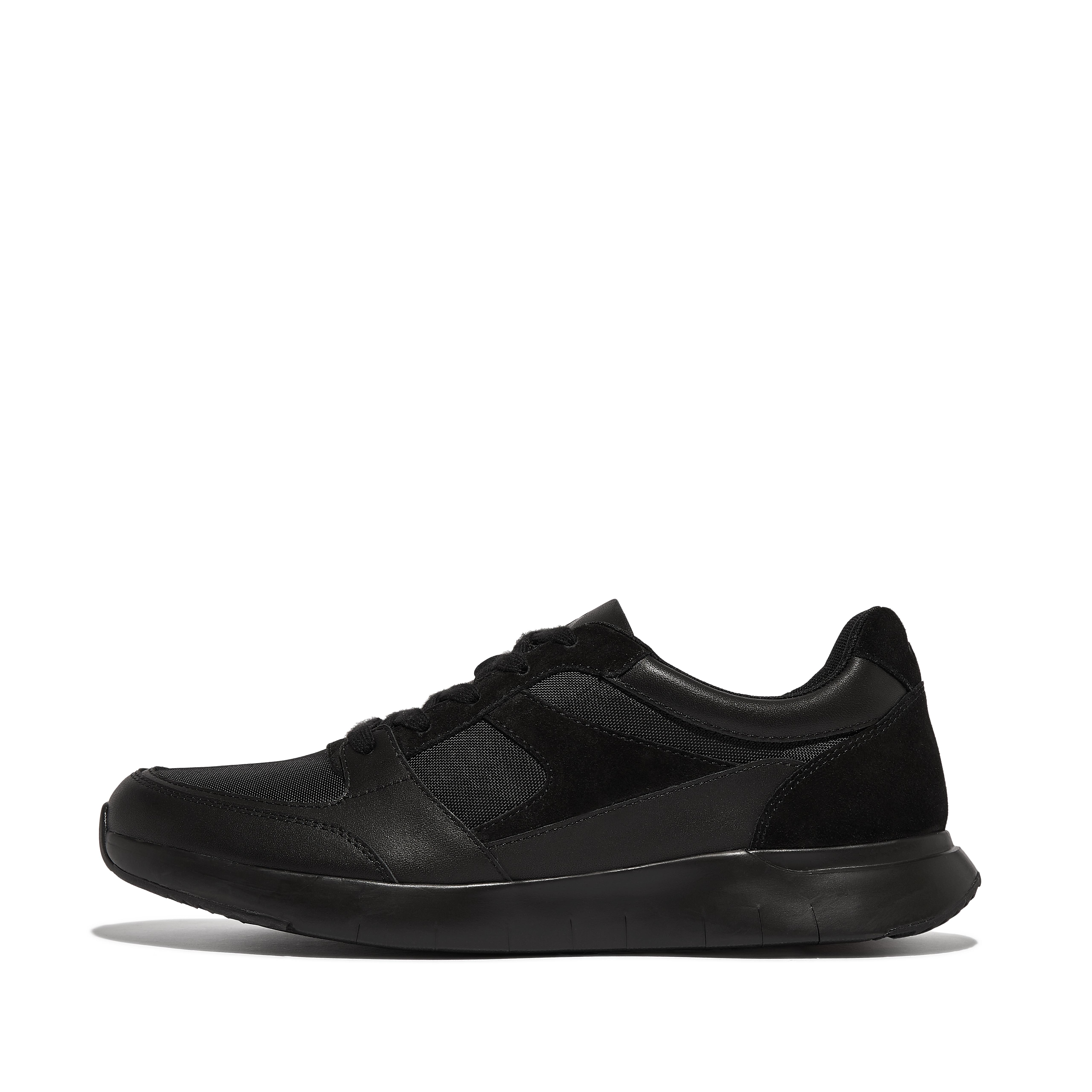 핏플랍 Fitflop Material-Mix Panel Sneakers,Black
