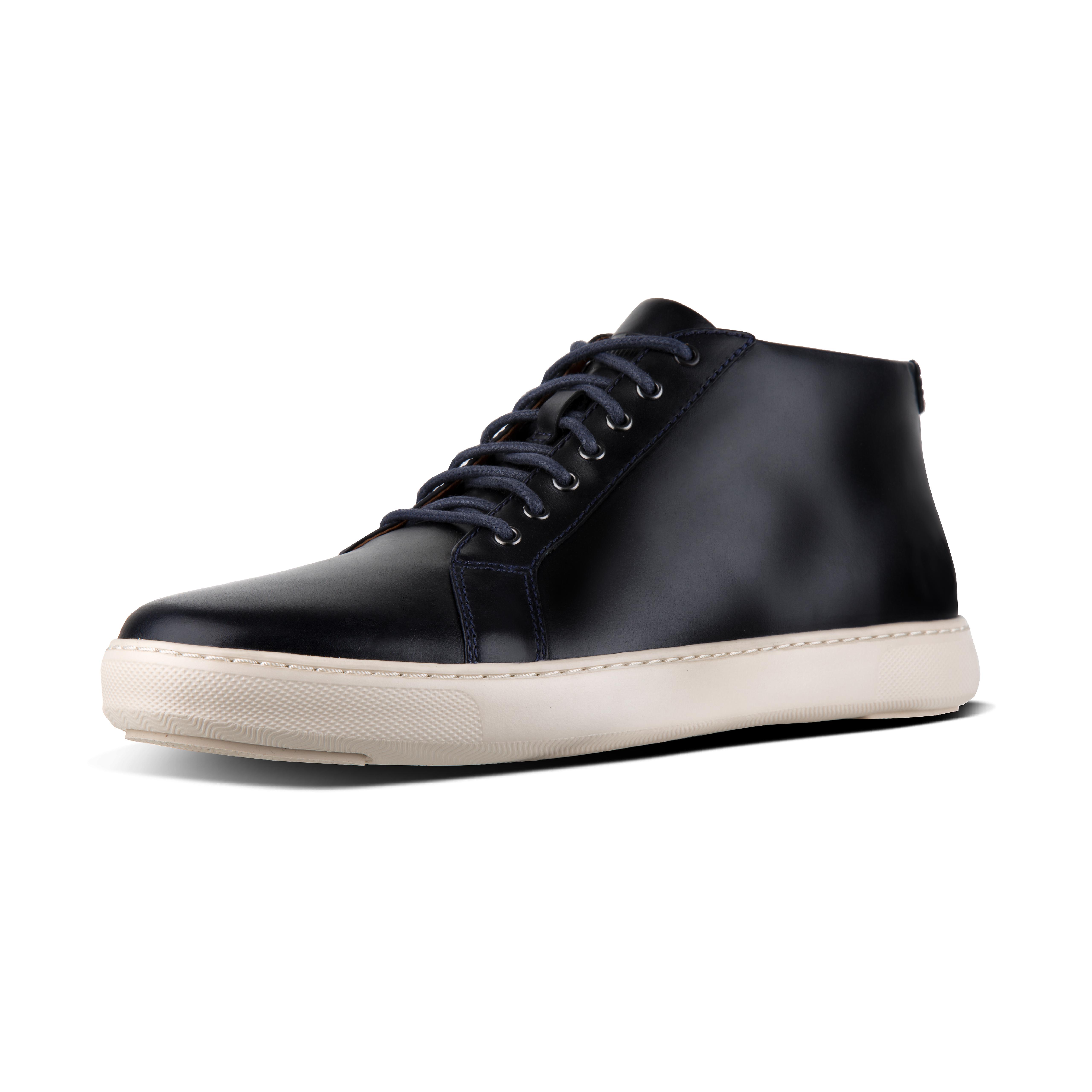 mens high top leather trainers