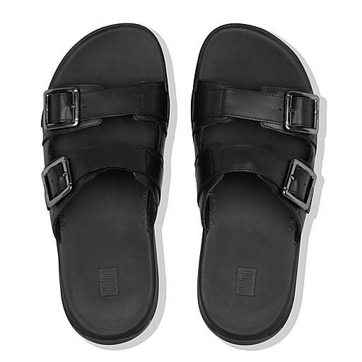 Fitflop buckle hot sale up leather slides