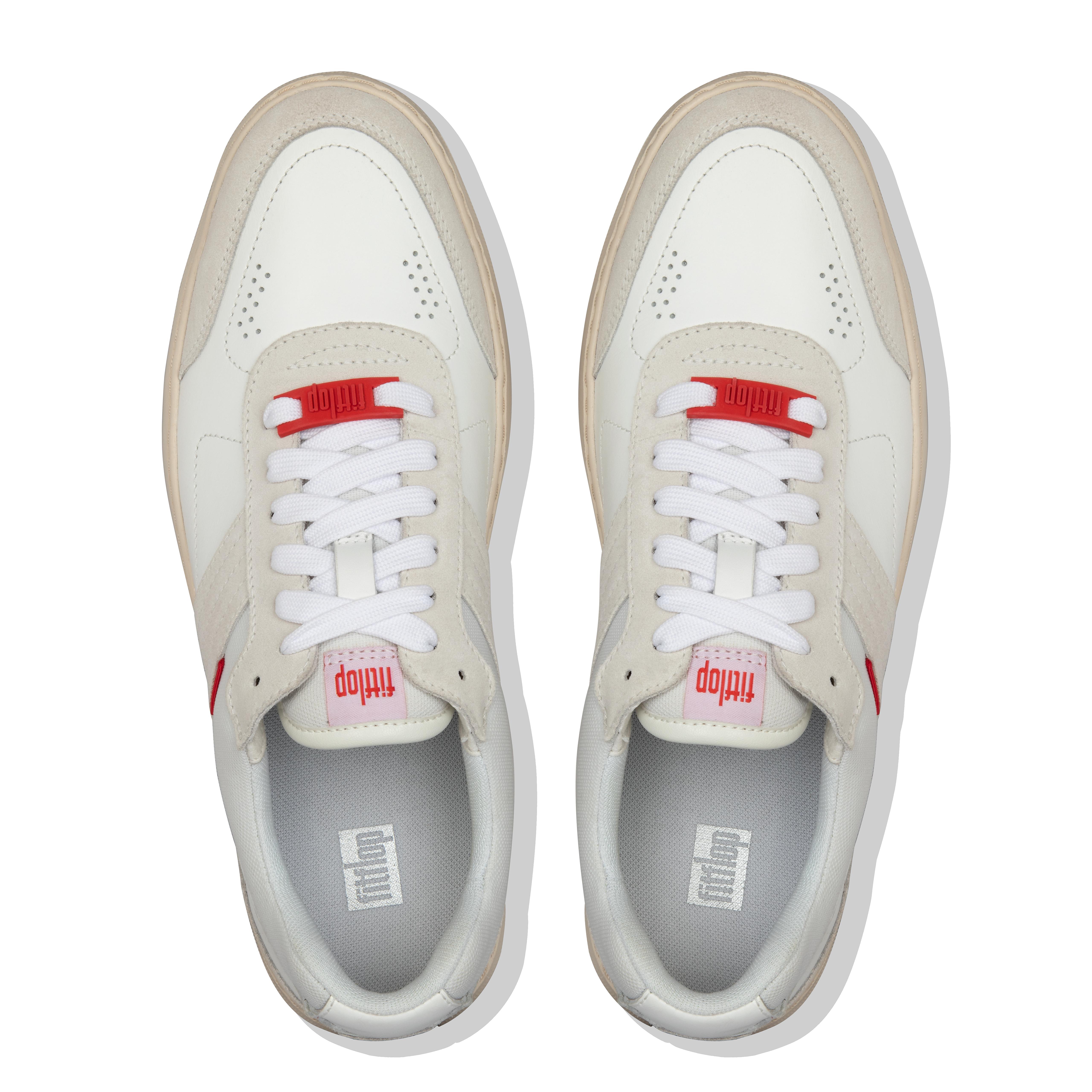 fitflop white leather trainers