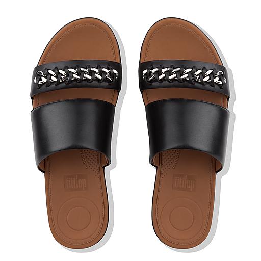 Women s DELTA Leather Slides FitFlop EU