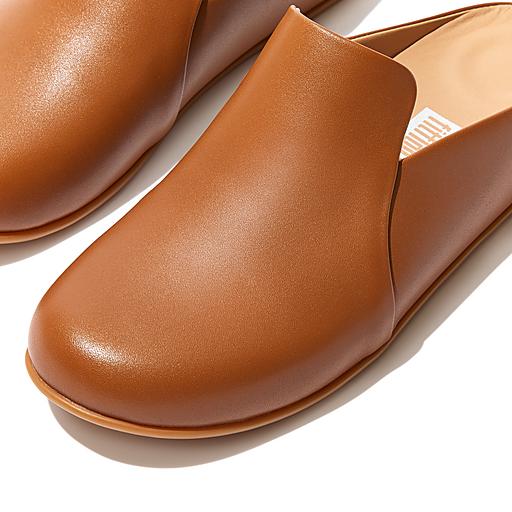 Tan leatherette slip hot sale on slipper