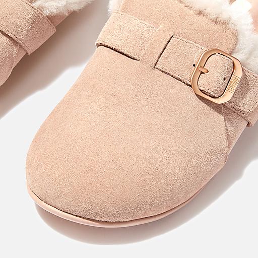 Women s Chrissie Shearling Suede Slippers FitFlop EU
