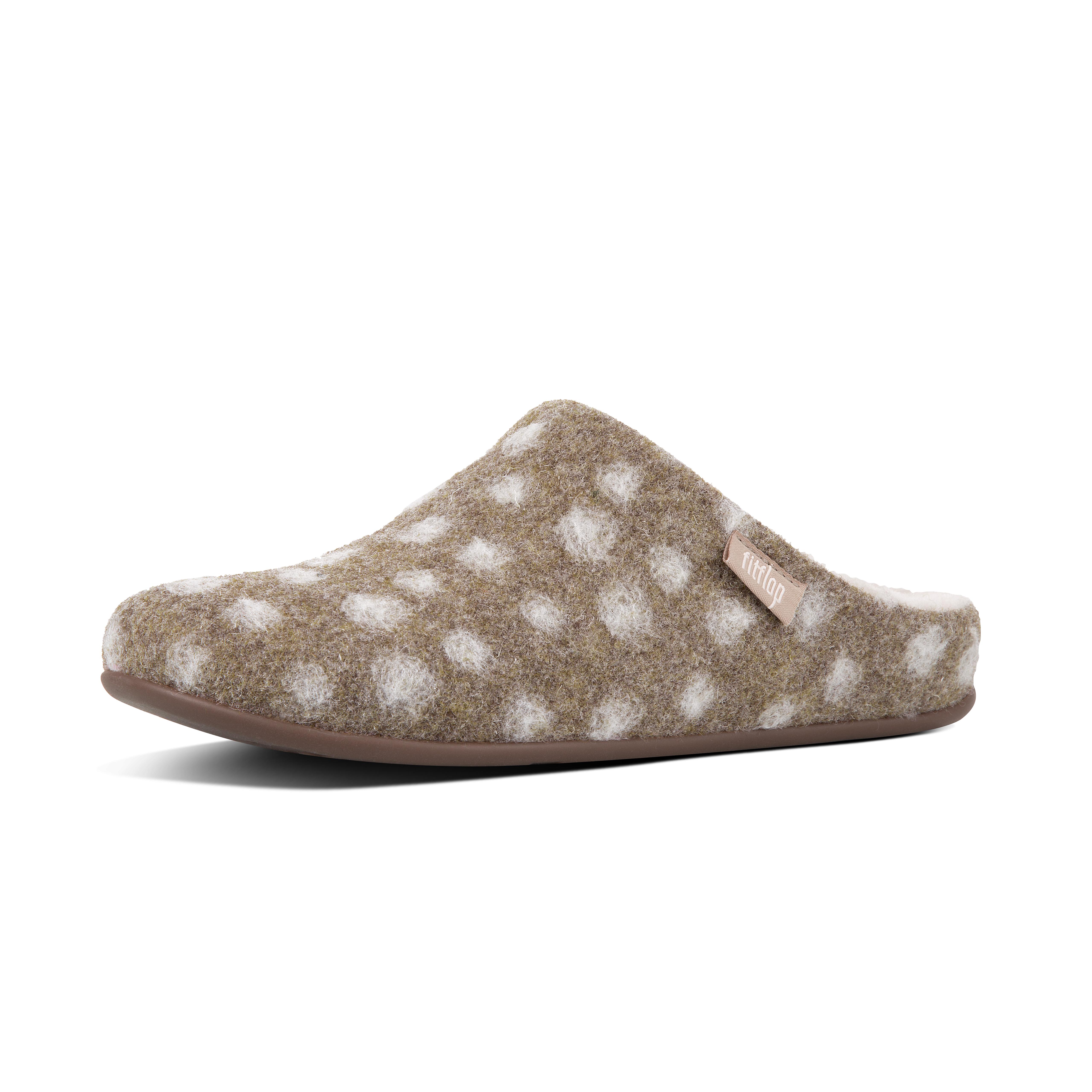 フィットフロップ Fitflop Womens Chrissie Dots Wool Slipper Shoes