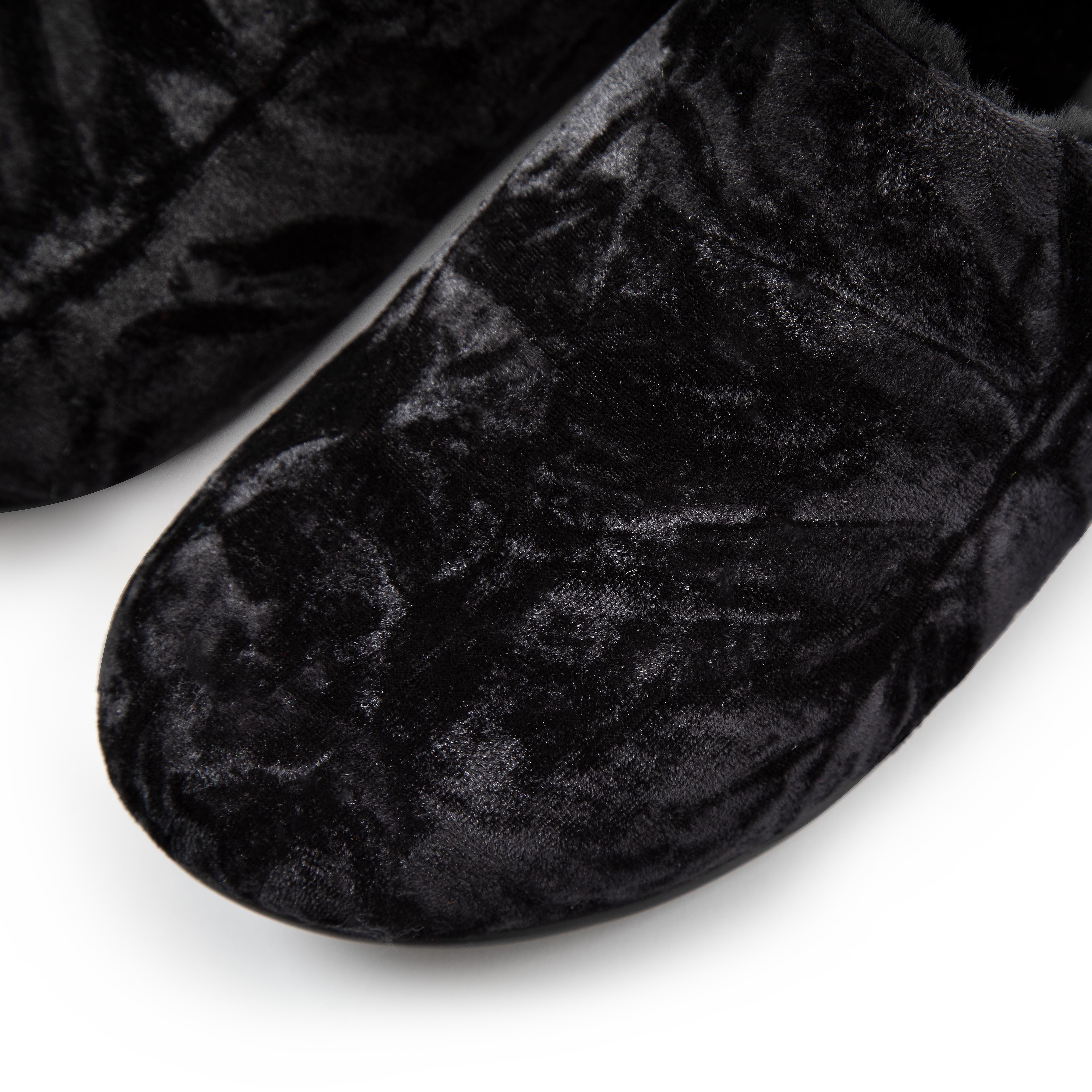 crushed velvet slippers