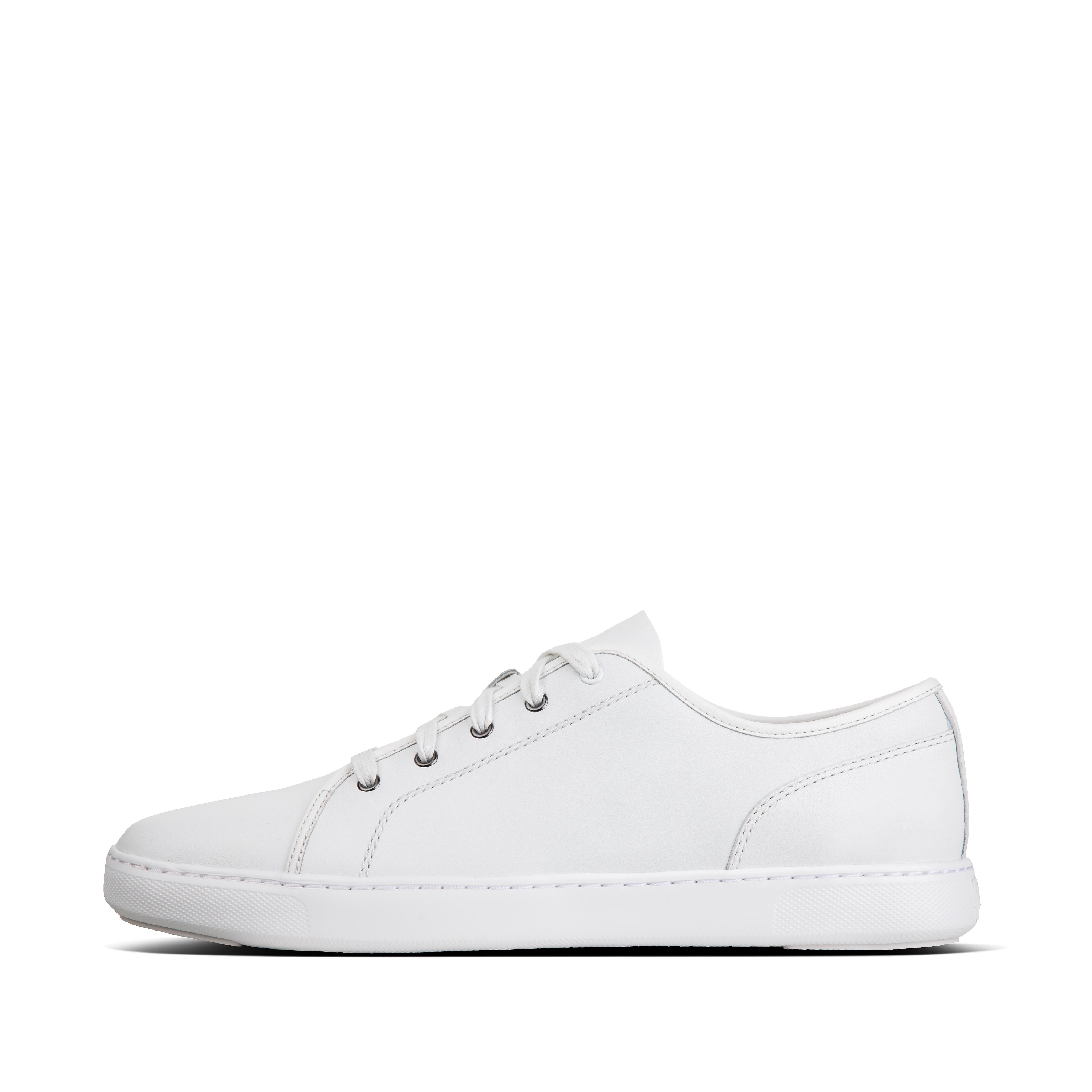 white casual leather shoes