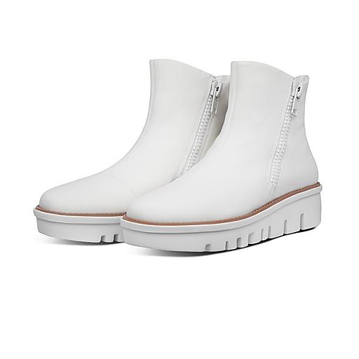 White chunky hotsell ankle boots