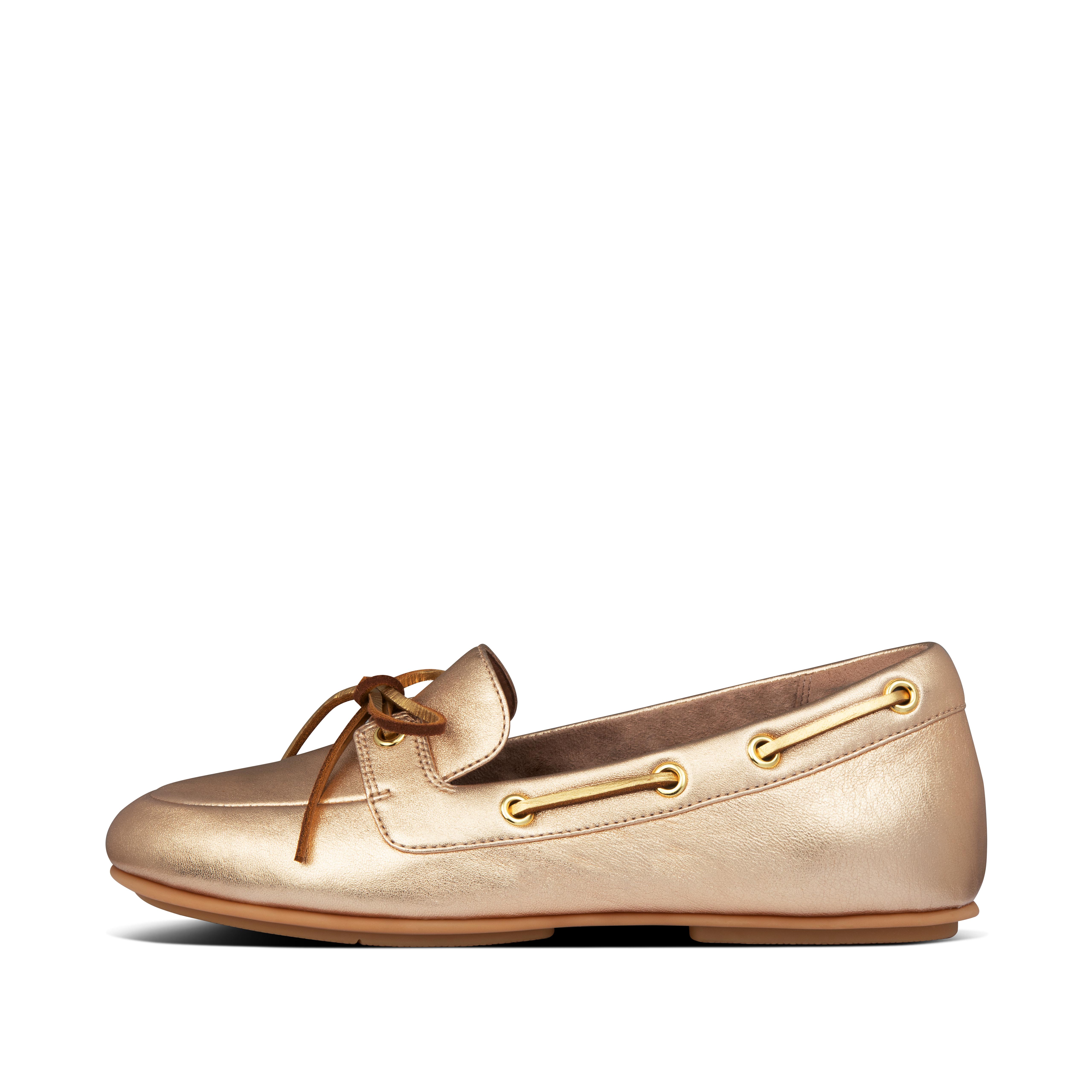 fitflop gold sneakers