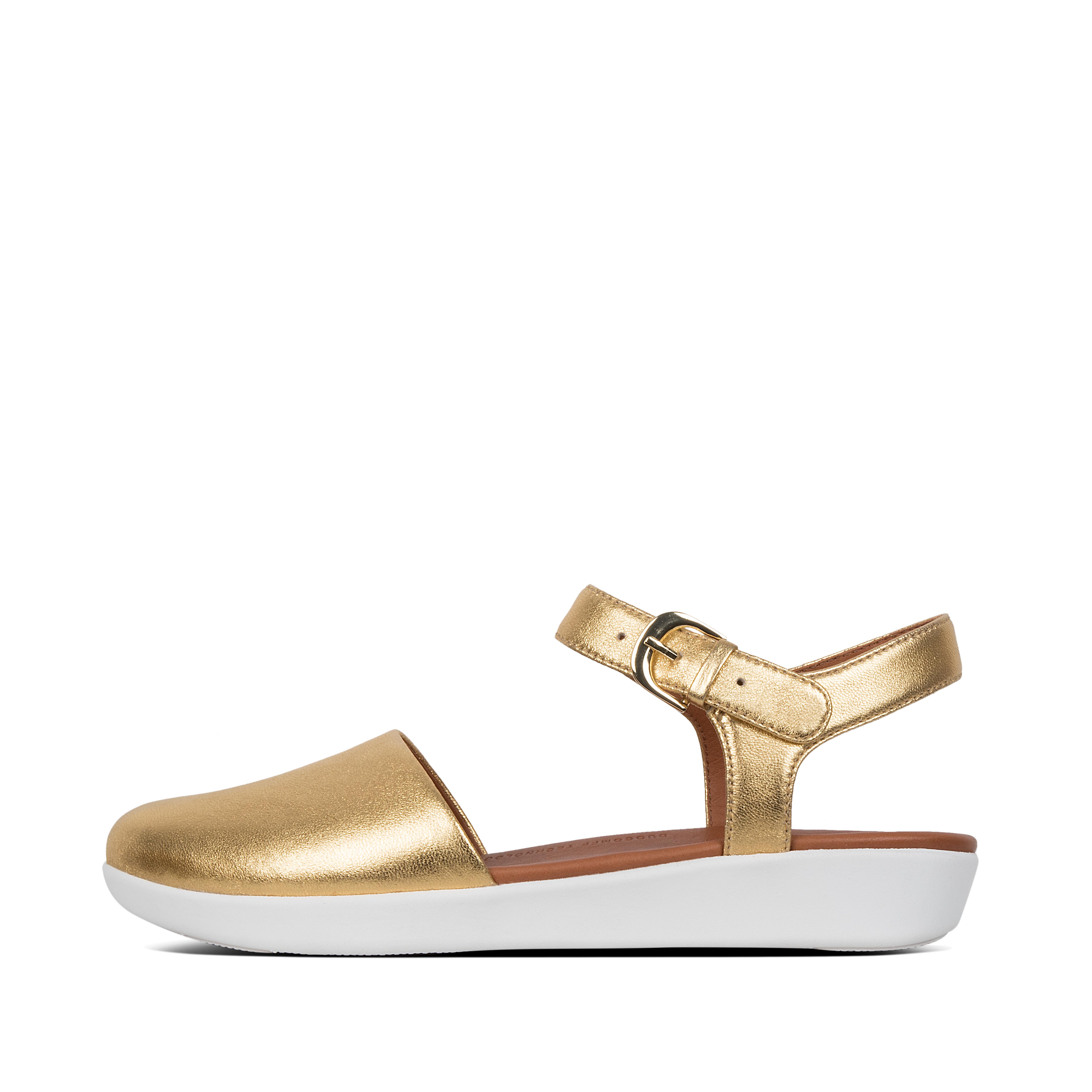 closed toe slip on sandals