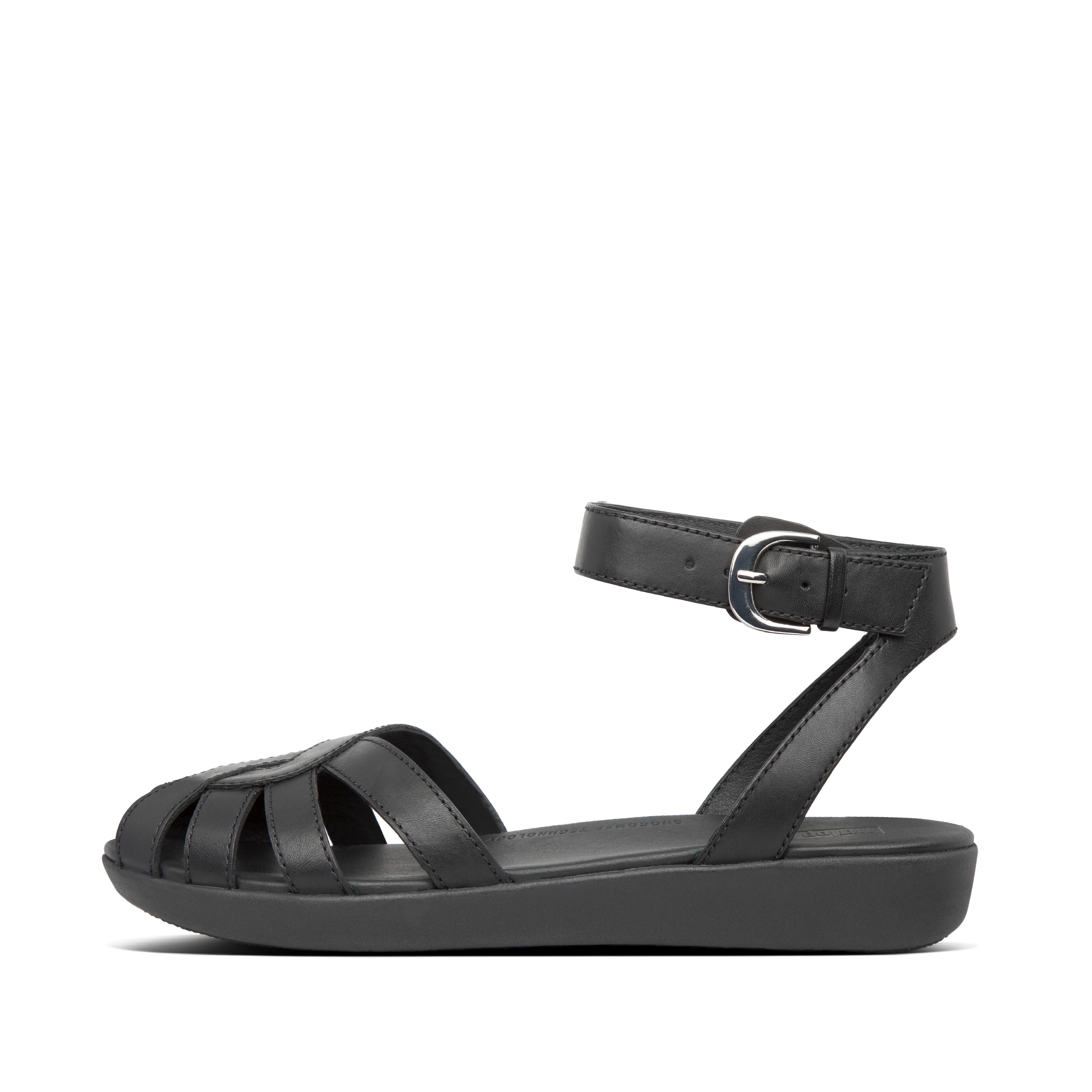 all black sandals