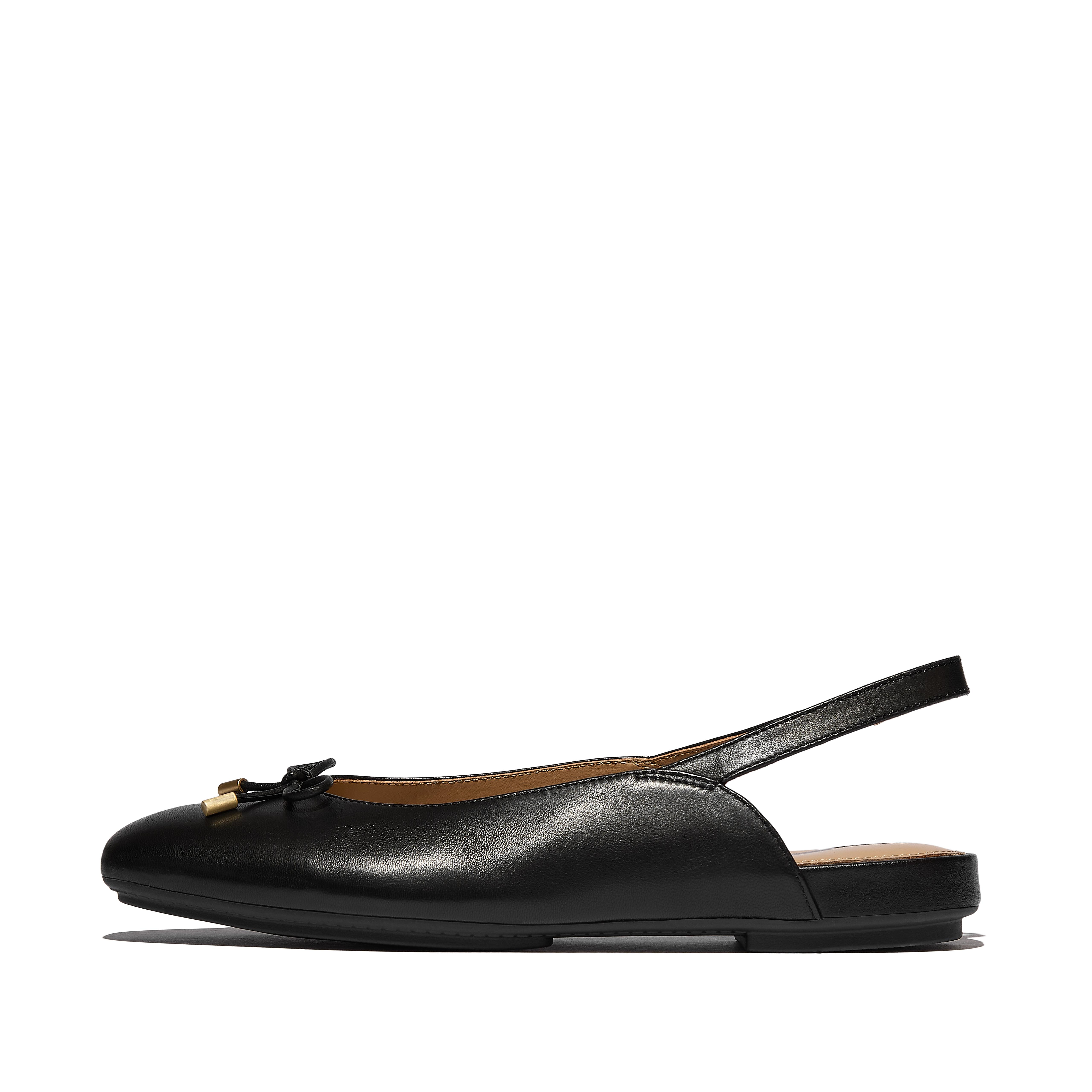 Delicato Bow Soft-Leather Slingbacks
