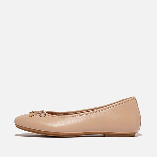 Leather ballerina shoes on sale