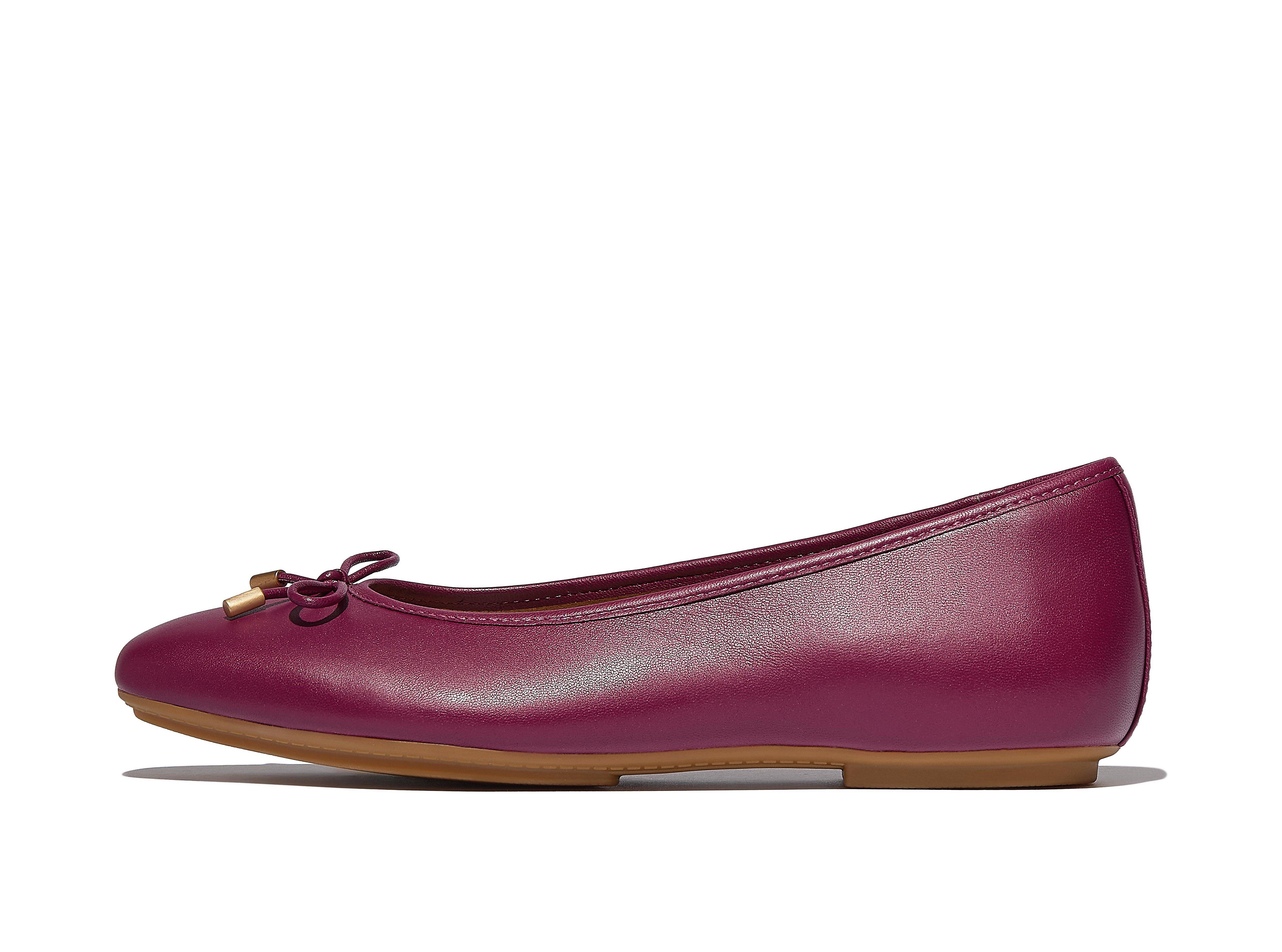 DELICATO Bow Soft Leather Ballerinas - From FitFlop UK