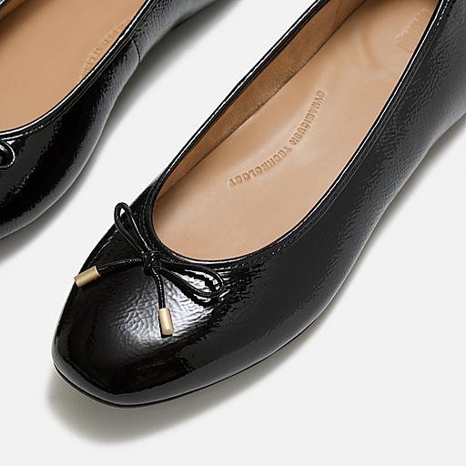 Women's Delicato Bow Leather Ballet Flats | FitFlop US