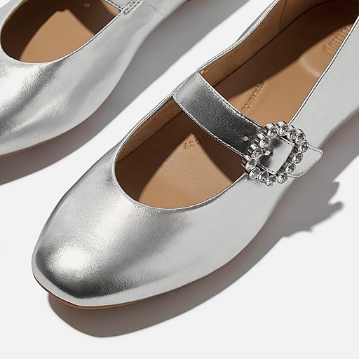 靴 Mary Jane Crystal Ribbon Satin Flats 37 Mary Jane Crystal Ribbon Satin Flats 37 - メルカリ