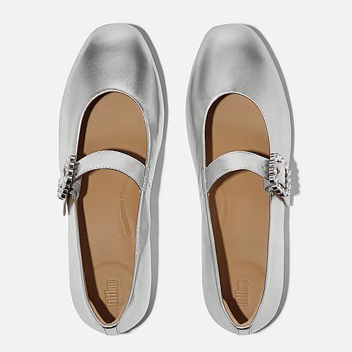 Women's Delicato Crystal-Buckle Leather Mary Jane | FitFlop US