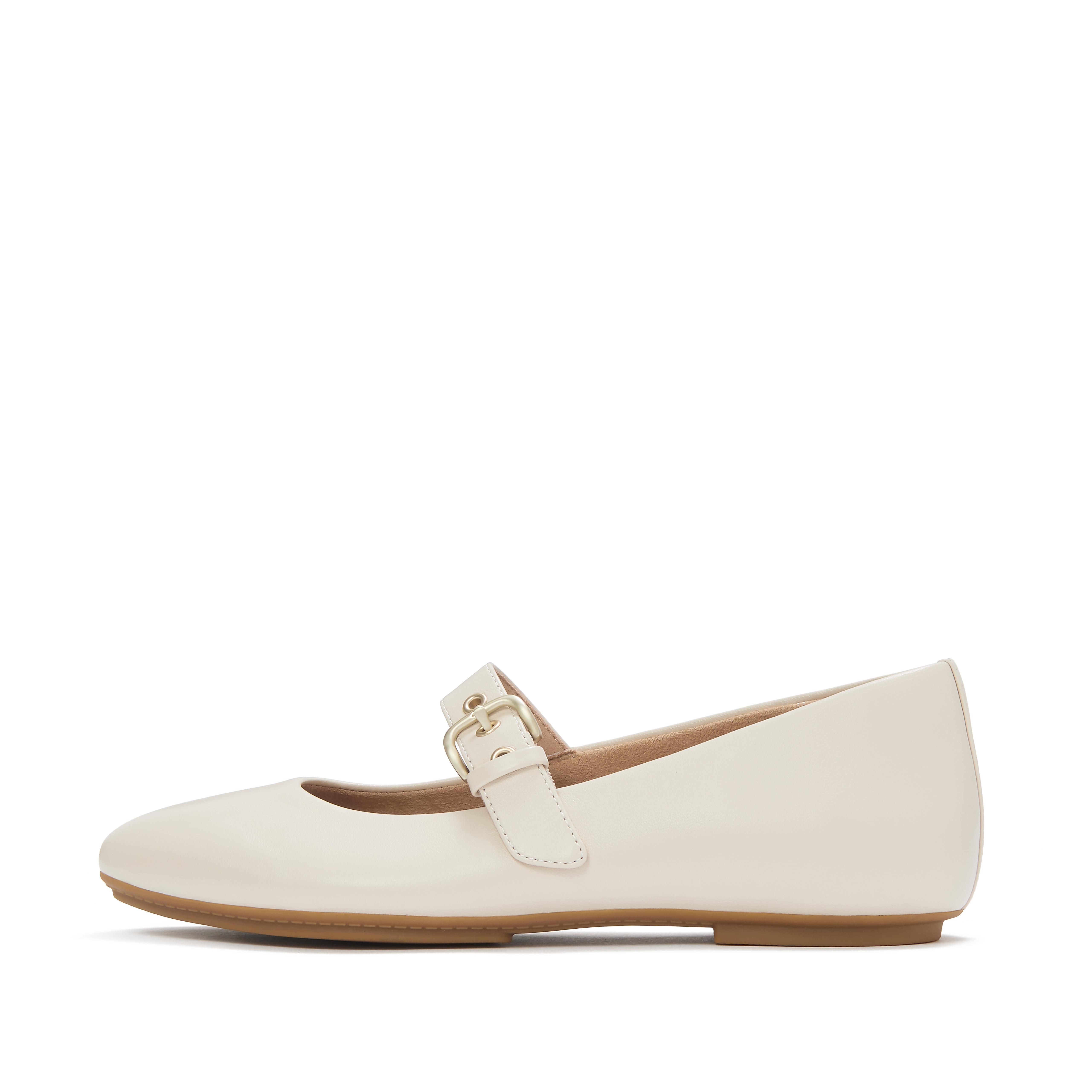 FitFlop DELICATO Leather Mary Janes, Full Price, Paris Beige, Size: US 7