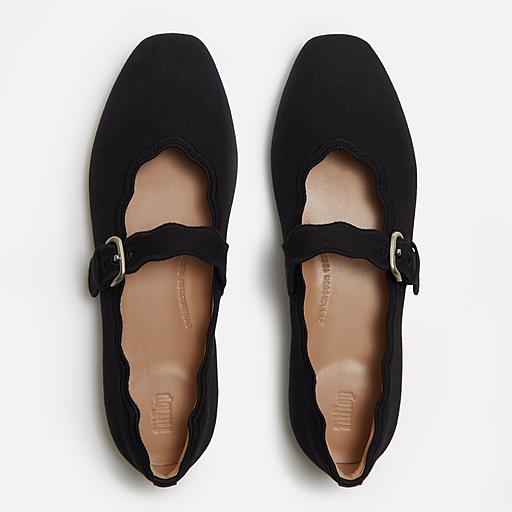 Women's Delicato Wave-Edge Textile Mary Jane | FitFlop US