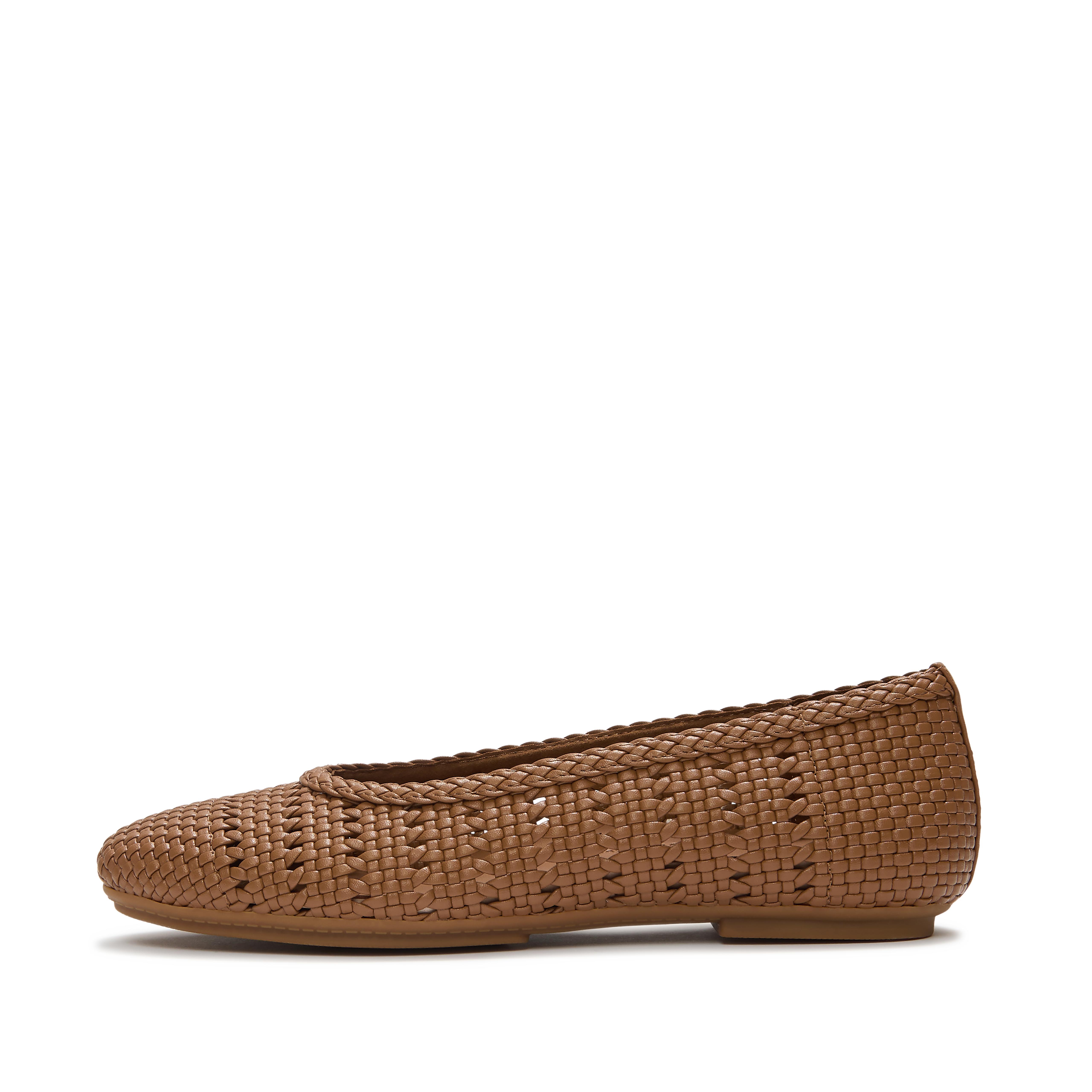 Fit Flop  Delicato Woven Ballerinas Terracotta Leather in Women's size 6
