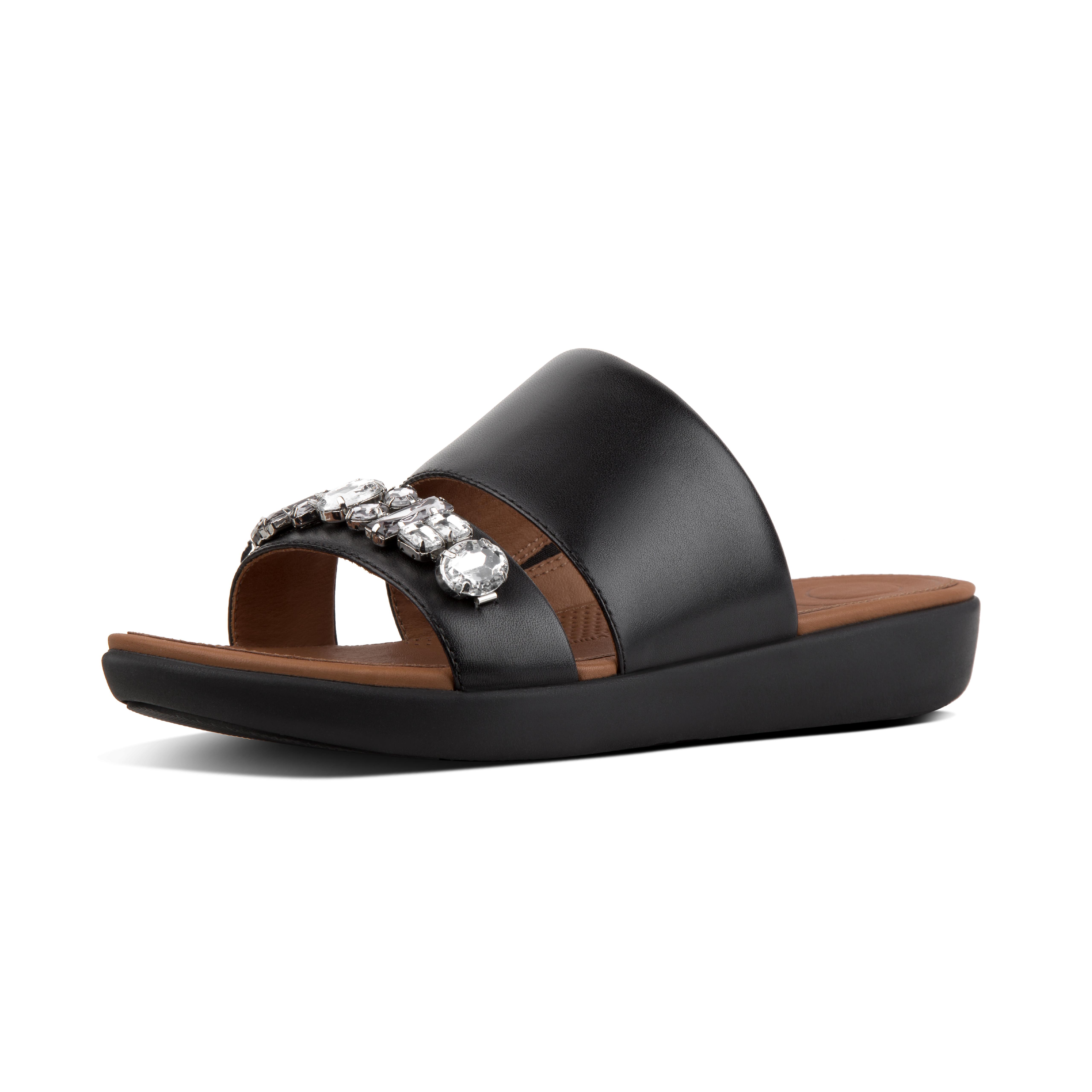 Women s DELTA Leather Slides FitFlop US