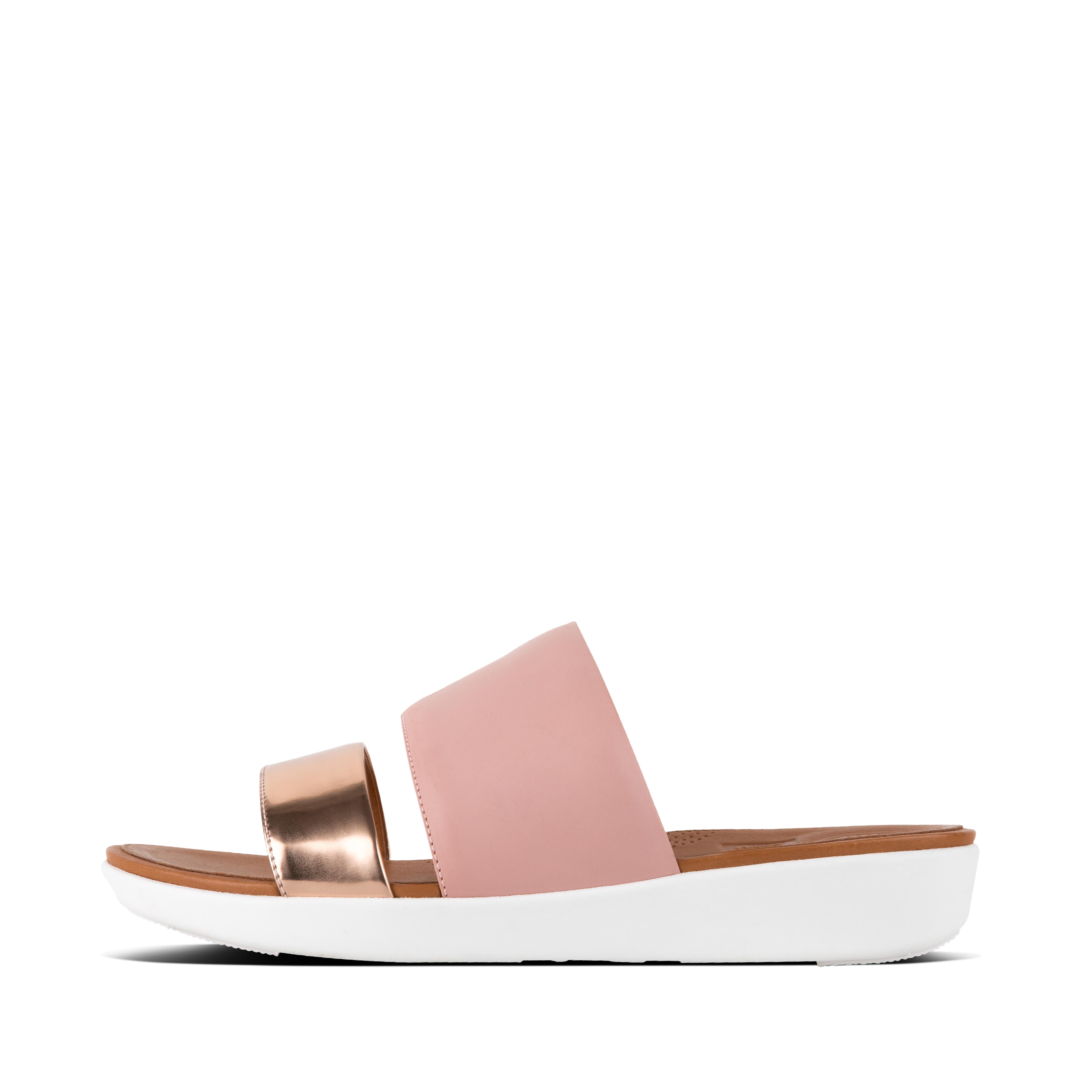 Women s DELTA Leather Slides FitFlop UK