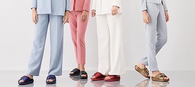 Loosh Luxe Leather cross Slides in metallic colour options Navy, Burnt Umber, gold and Black.