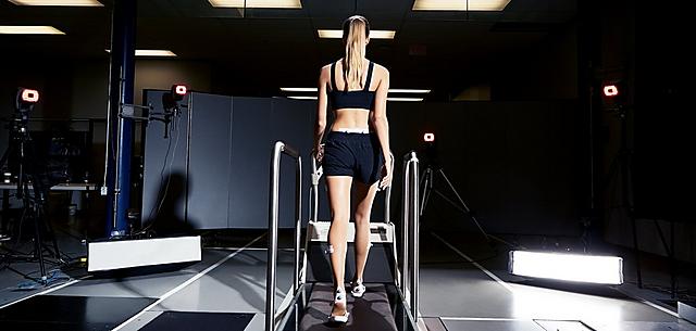 Fitflop Technology image of women walking on treadmill.