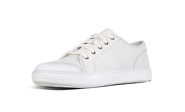 Fitflop Mens white leather sneaker