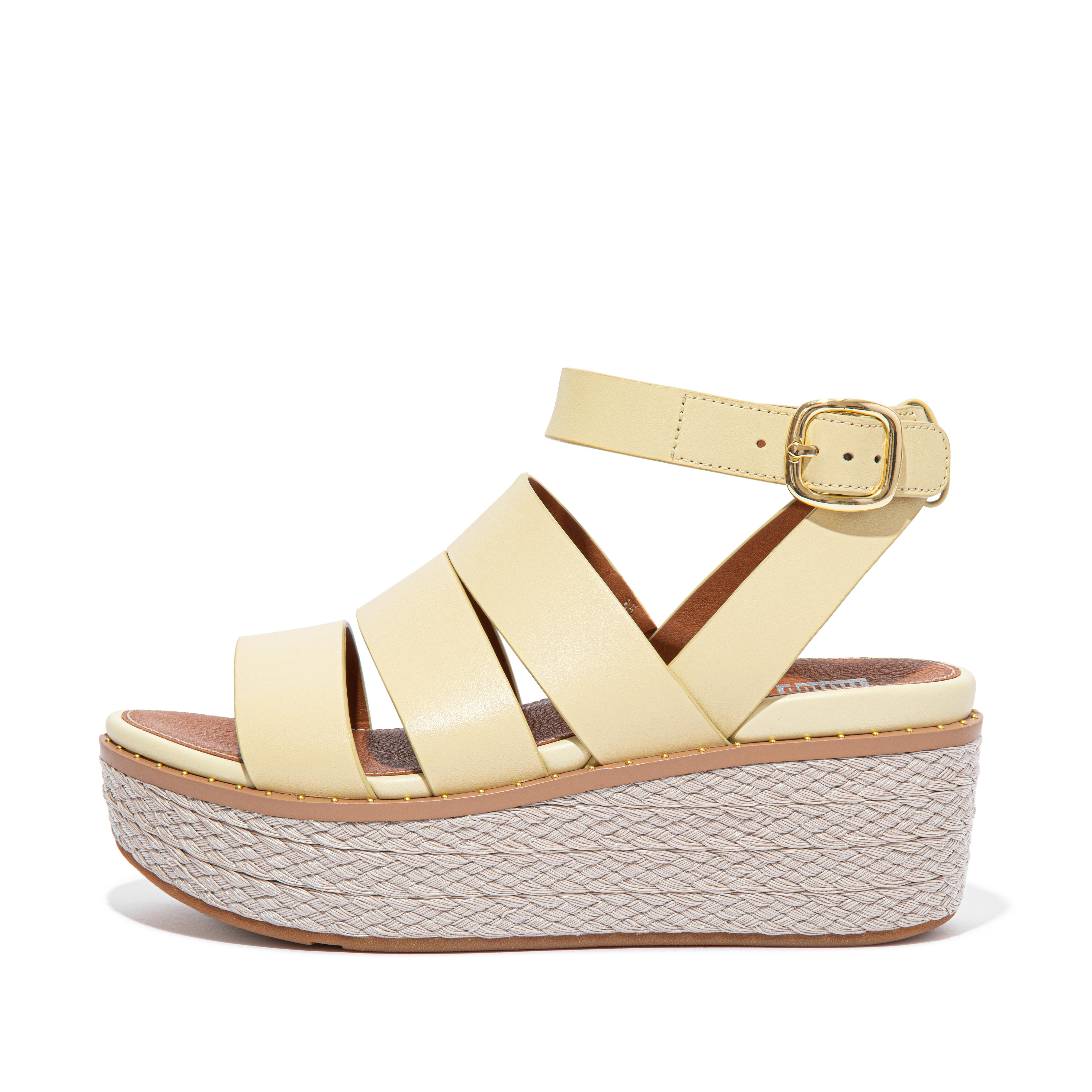 Fitflop Espadrille Leather Wedge Sandals