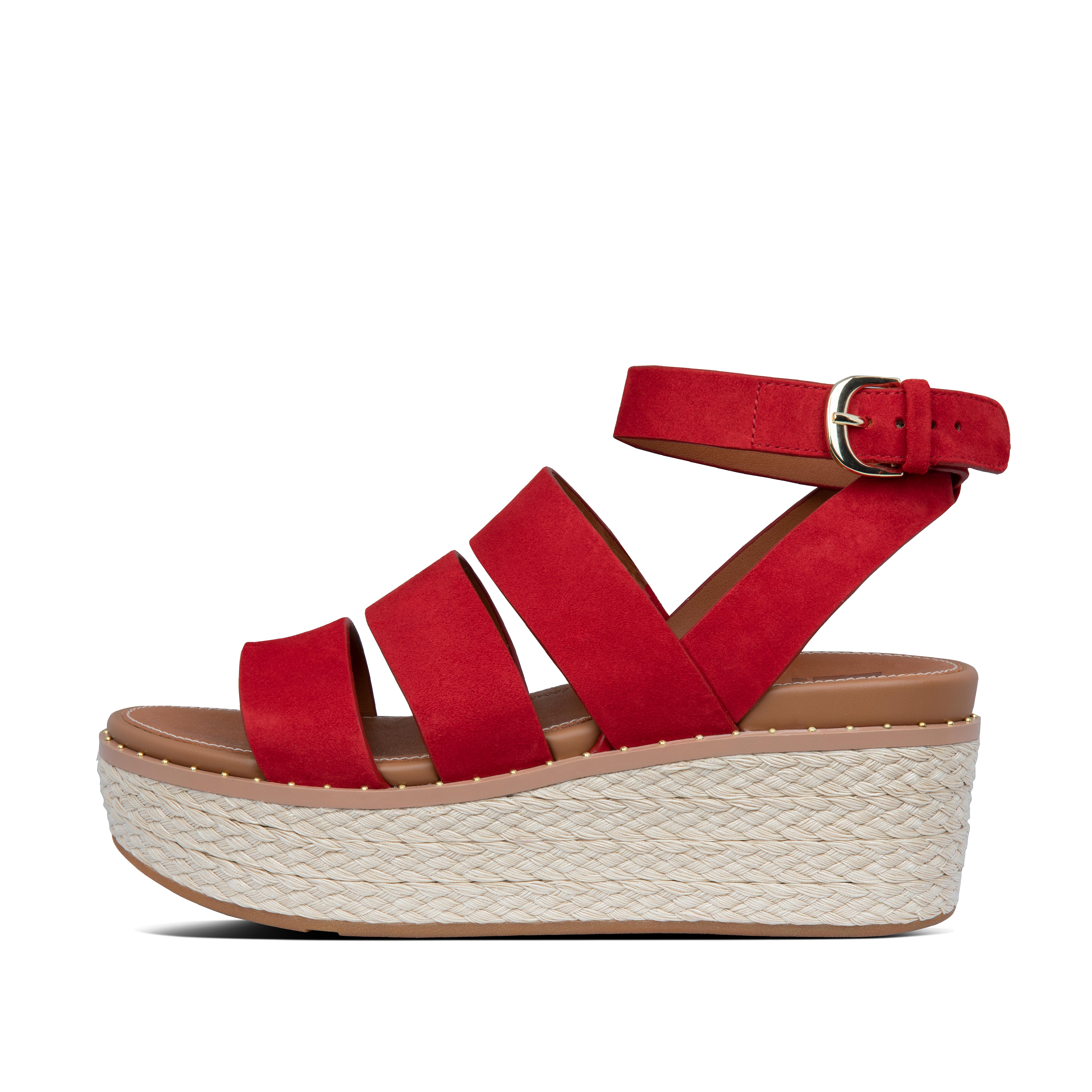 Womens Eloise Suede Wedges With Ankle Strap | FitFlop US