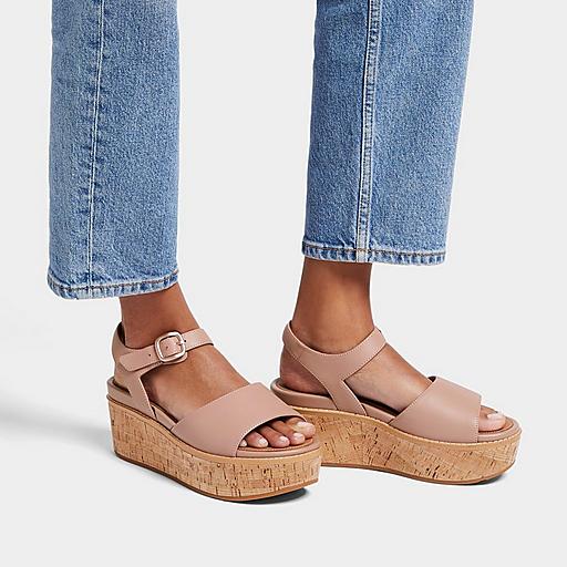 Slip on discount cork wedge sandals