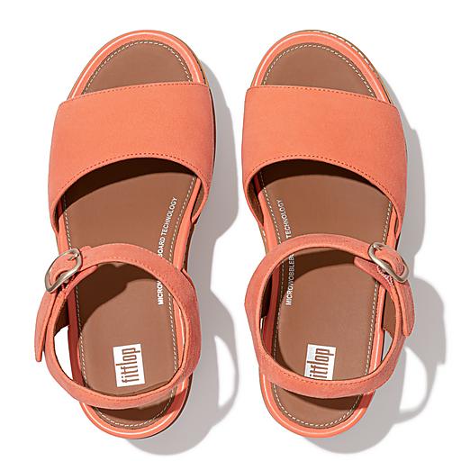 Coral colored wedge on sale sandals