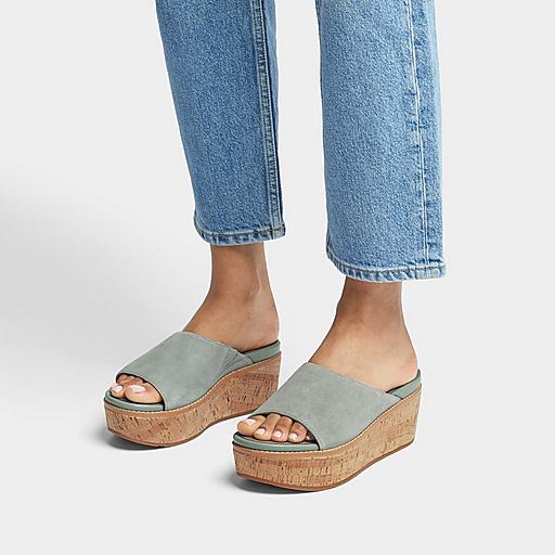 Cork wedge hot sale slide sandals