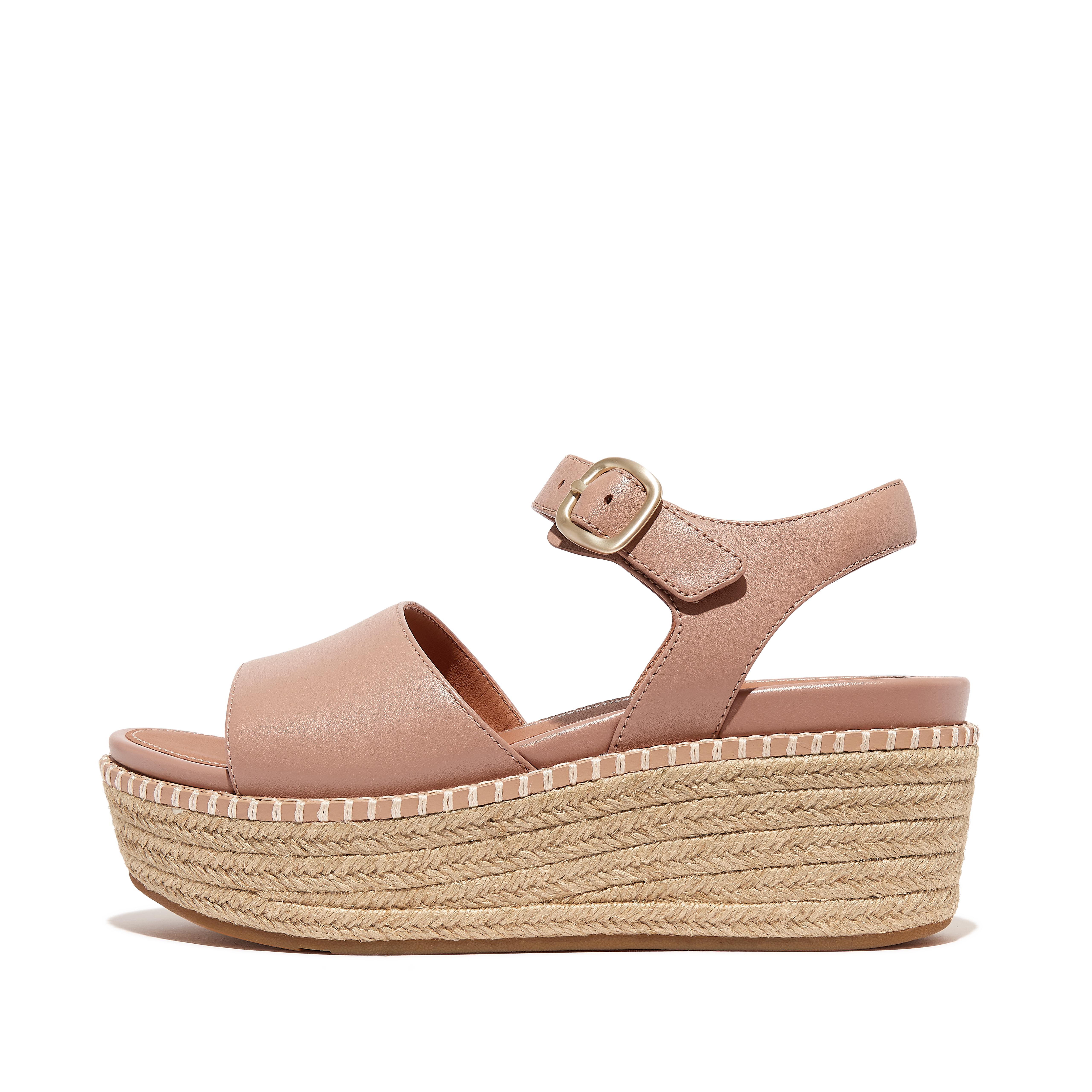 Women ELOISE Espadrille Leather Back-Strap Wedge Sandals, Outlet