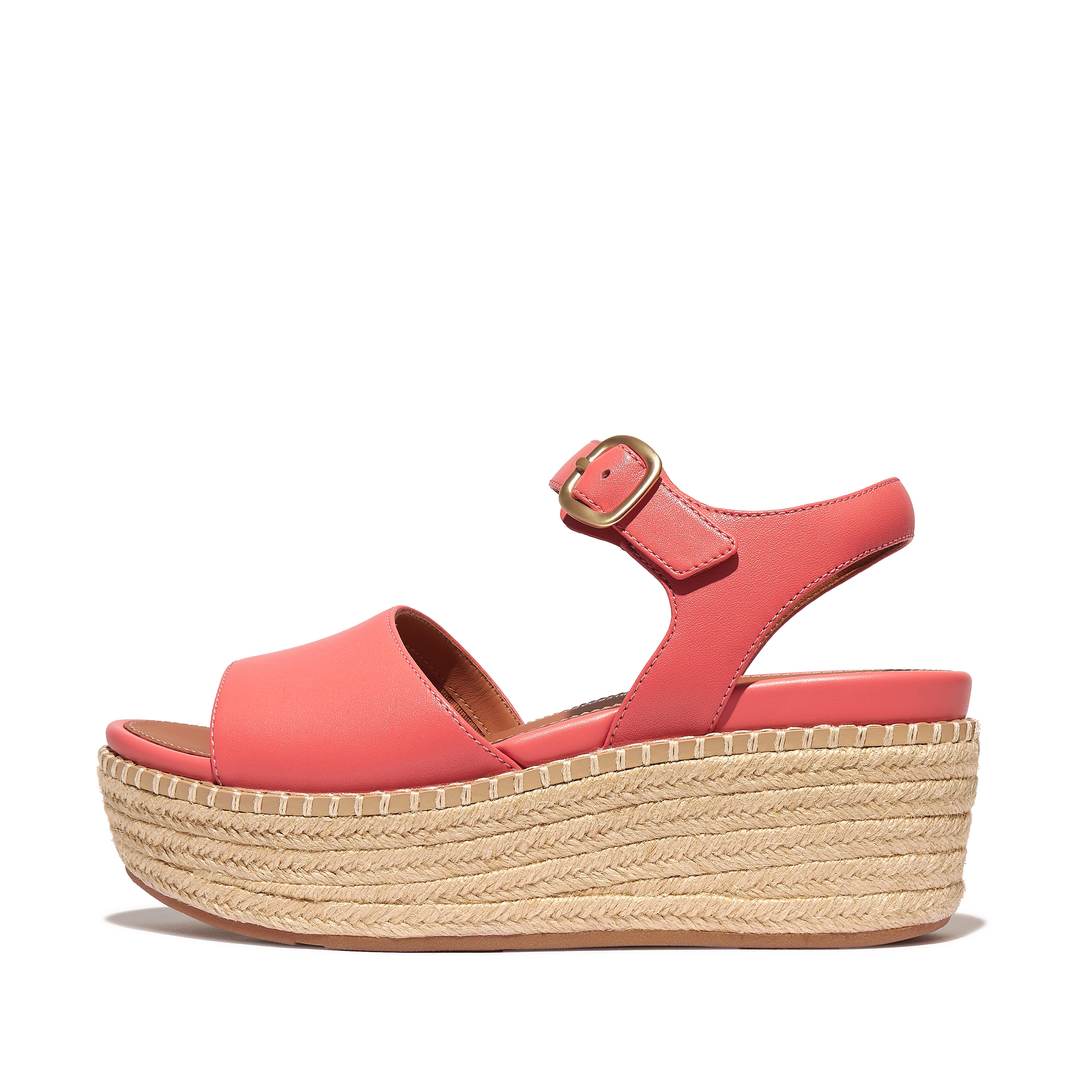 Women ELOISE Espadrille Leather Back-Strap Wedge Sandals, Outlet