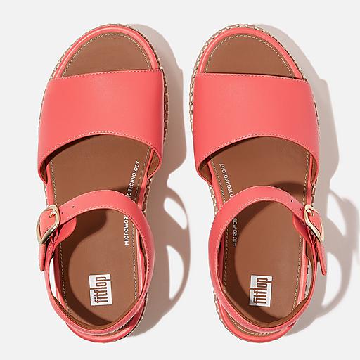 Leather wedge flip flops online