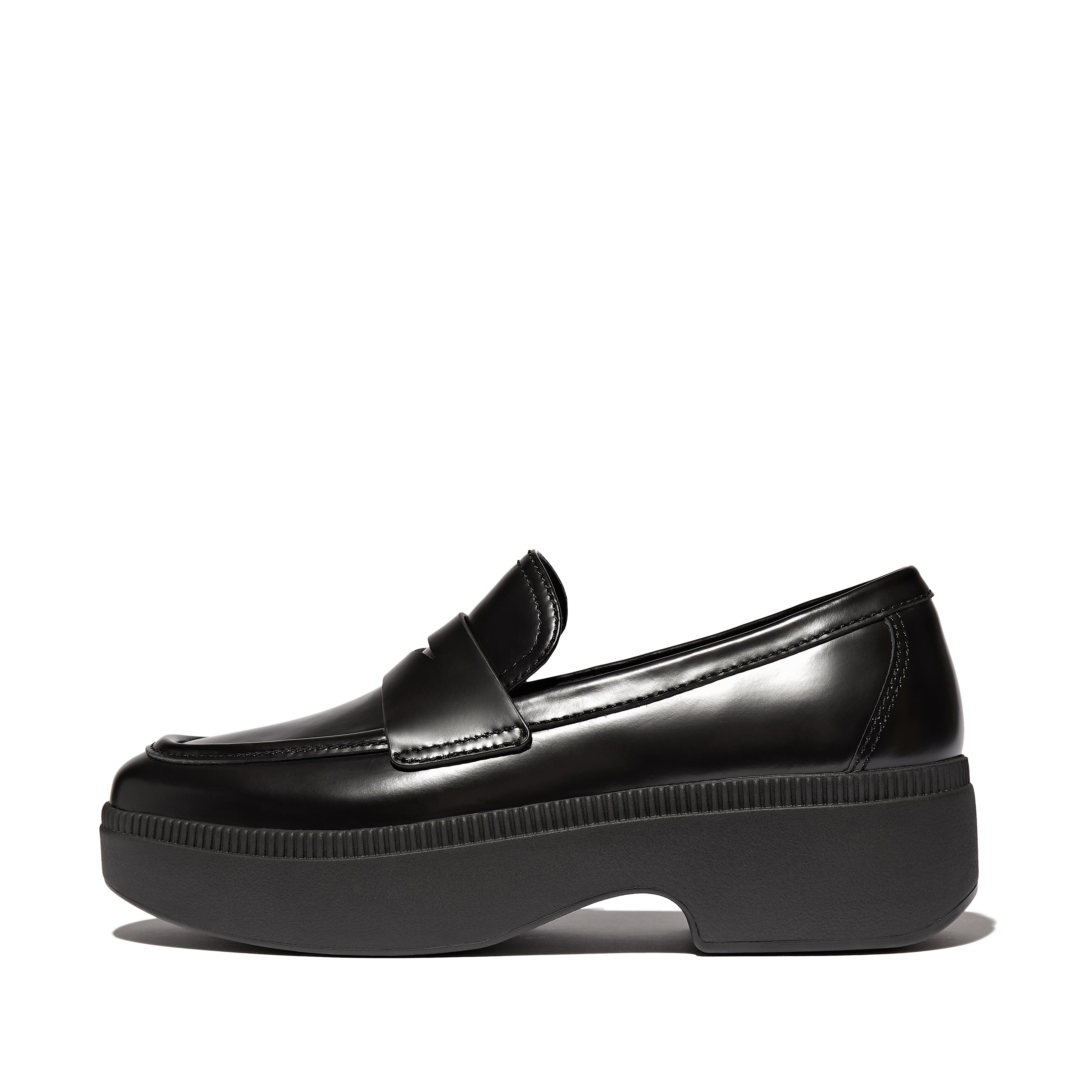 Women F-LUMA Box-Leather Demi-Wedge Penny Loafers, Full Price