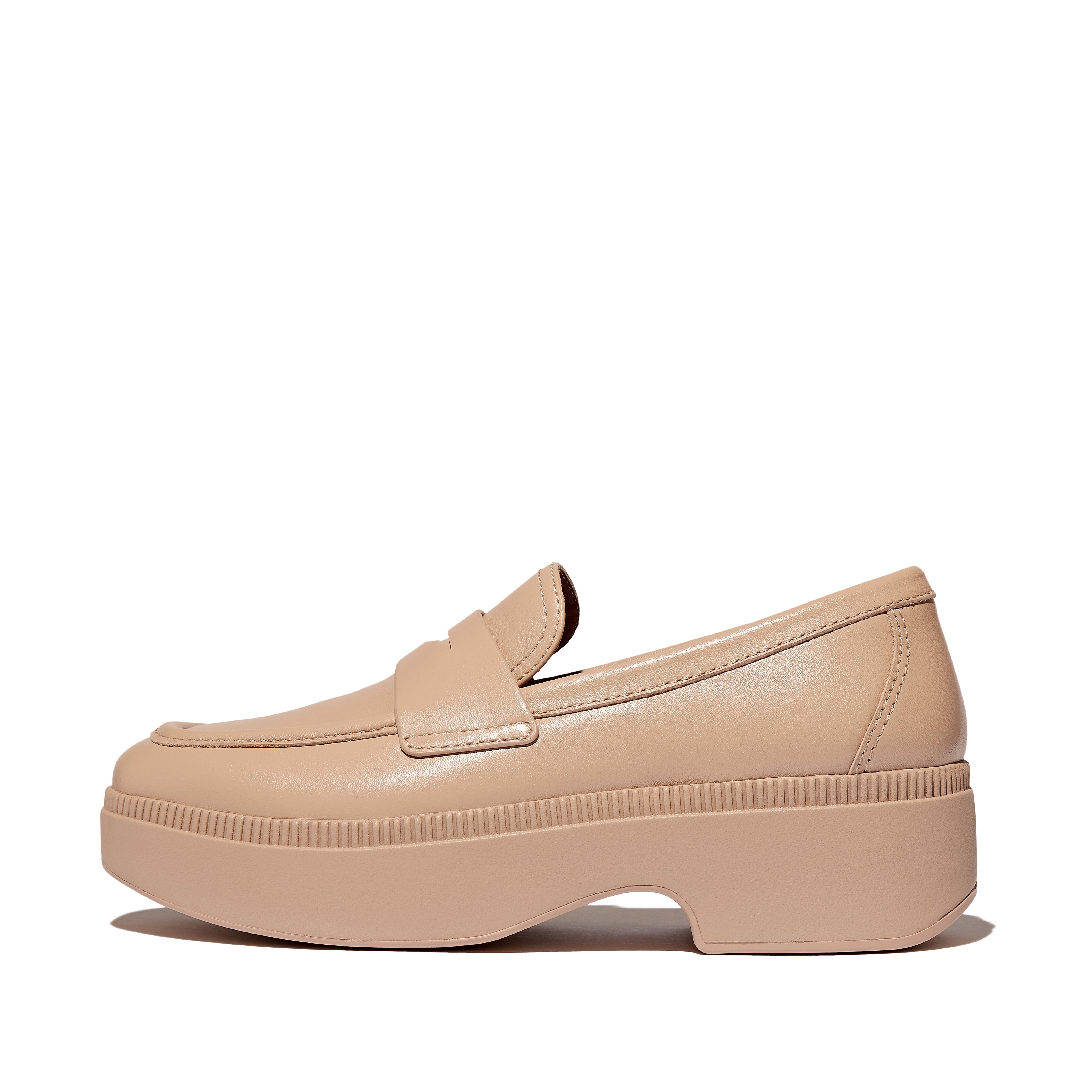 Women F-LUMA Leather Demi-Wedge Penny Loafers, Full Price